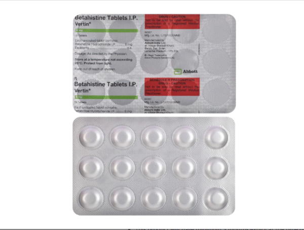 Vertin 8 – Strip of 15 Tablets