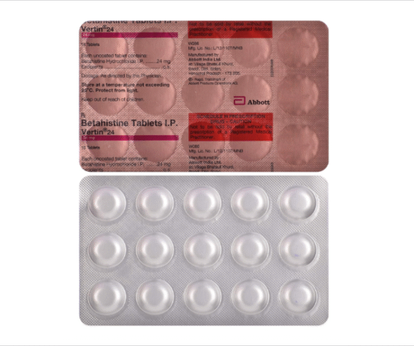 Vertin 24 - Strip of 15 Tablets