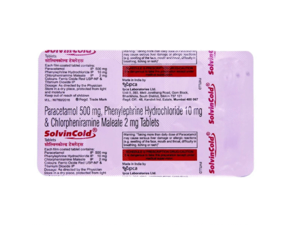 Solvin Cold - Strip of 10 Tablets