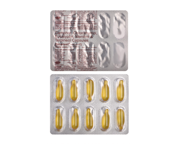 Sinarest VapoCaps – Strip of 10 Soft Gelatin Capsules