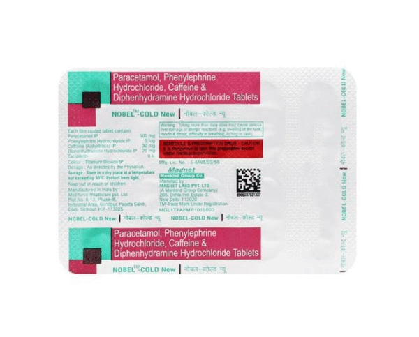Nobel-Cold New - Strip of 10 Tablets