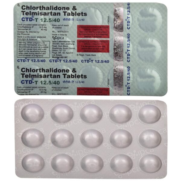 CTD-T 12.5/40 - Strip of 15 Tablets