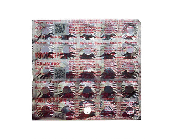 Celin 500 – Vitamin C Tablets (Ascorbic Acid 500 mg) – Strip of 25 Tablets