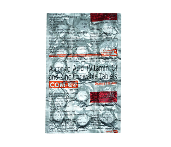 Com-CZ Orange Chewable Tablets – Strip of 15 Tablets