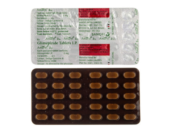 Amaryl 2 mg – Strip of 30 Tablets