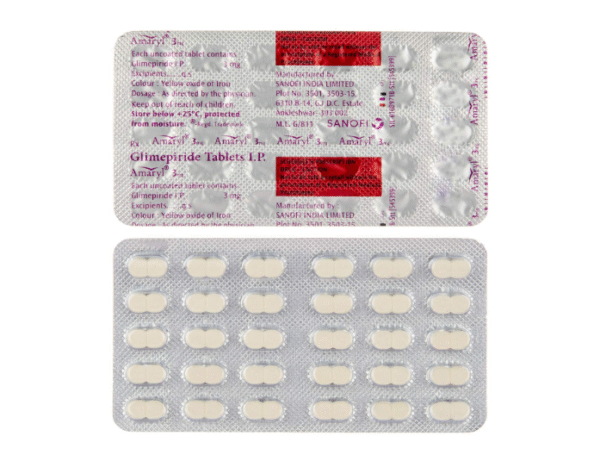 Amaryl 3 mg – Strip of 30 Tablets