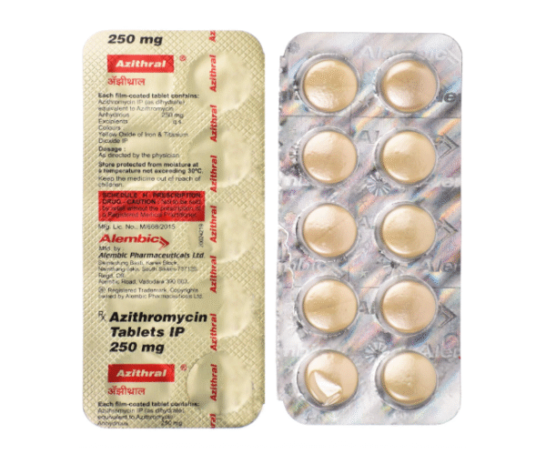 Azithral 250 – Strip of 10 Tablets