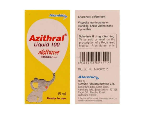 Azithral 100 mg Syrup – Bottle of 15 ml