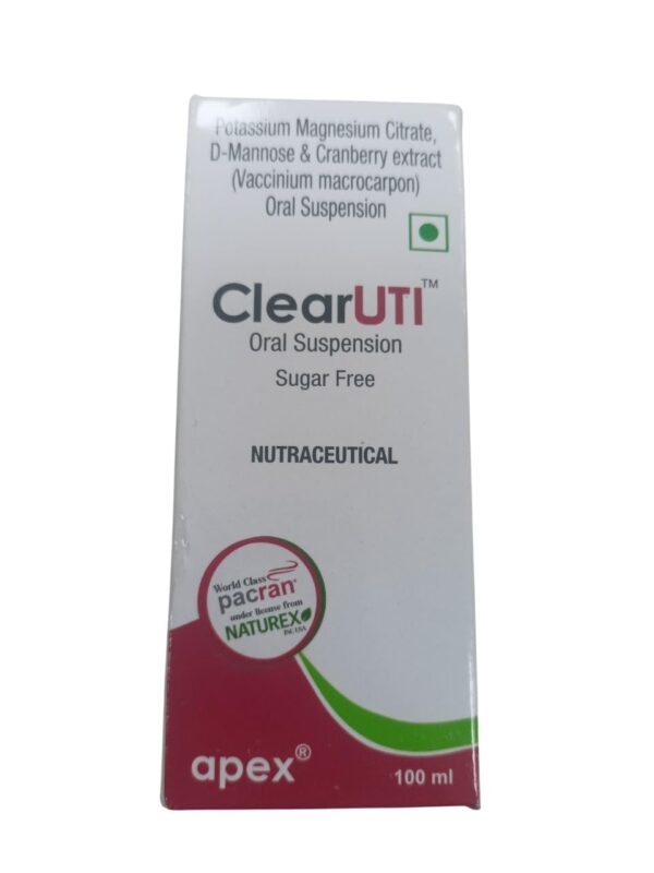 Clear UTI Sugar Free – Bottle of 100 ml