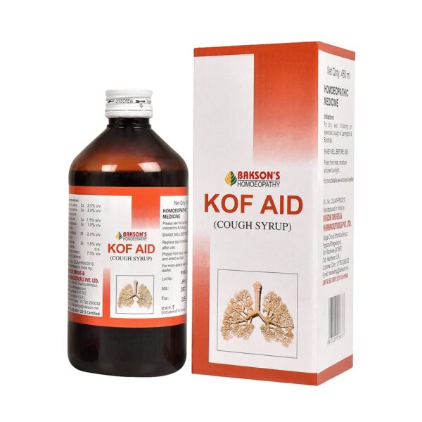 Dr. Bakshi's Bakson's Homoeopathy Kof Aid Syrup – 450 ml