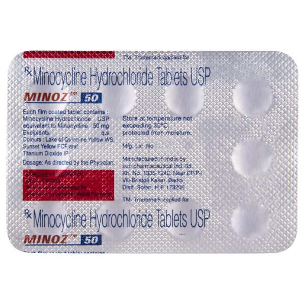 Minoz 50 (Minocycline 50 mg) Tablet-10'