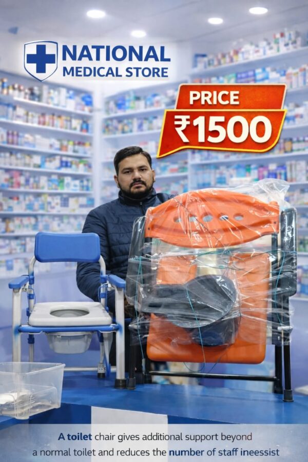 Folding Disabled Stainless Steel Chair With Toilet Seat